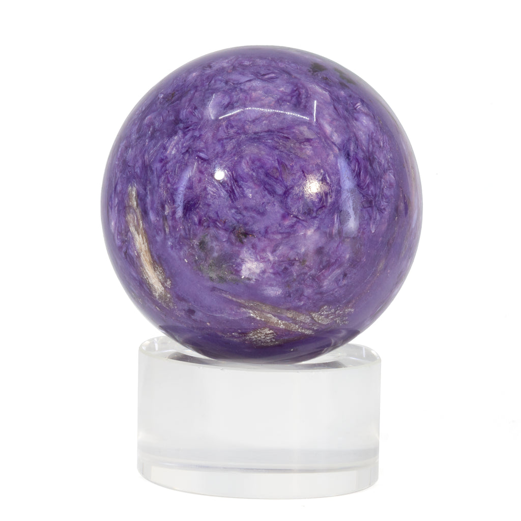 Charoite 1.97 inch 172 gram Polished Crystal Sphere - Russia - GGL-120 - Crystalarium