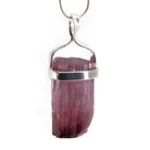 Rubelite Tourmaline 21.88ct Natural Crystal Handcrafted Sterling Silver Twist Pendant - HHO-082 - Crystalarium