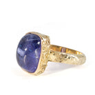 Tanzanite 15 carat Handcrafted 14k Cabochon Ring - AAO-014 - Crystalarium