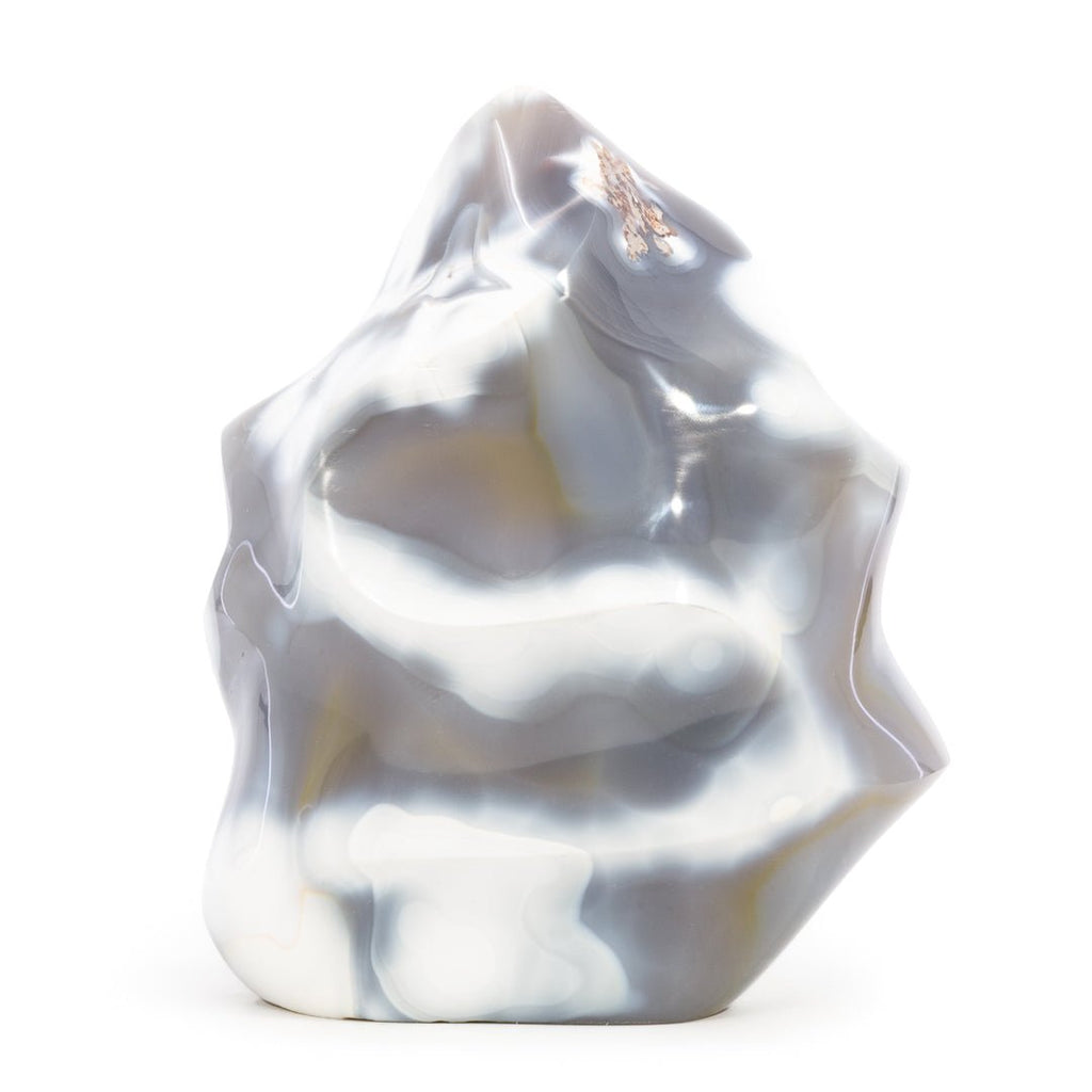 Agate 5.1 Inch 3.21lb Polished Flame - Madagascar - KKH-188 - Crystalarium