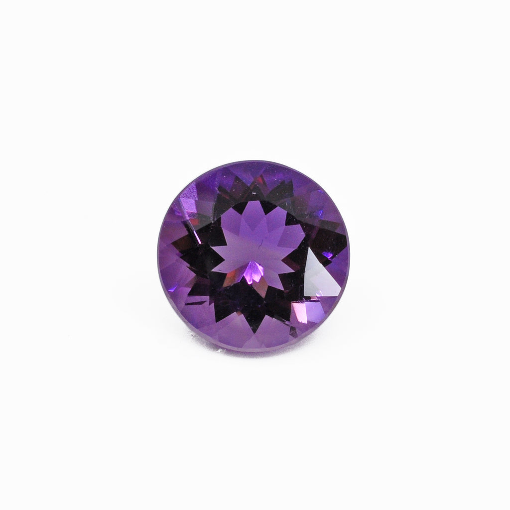 Amethyst 15.0 mm 10.5 carats Natural Crystal Faceted Gemstone - 7-075 - Crystalarium