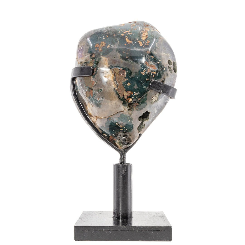 Amethyst 10.8 Inch 5.53lb Natural Crystal Geode on Rotating Swivel Stand - Uruguay - KKX-377 - Crystalarium