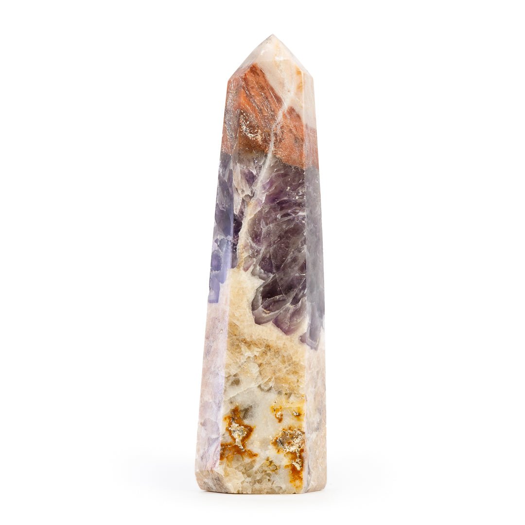 Amethyst, Quartz, and Jasper 11.5 Inch 4.67lb Polished Crystal Tower - KKH-339 - Crystalarium