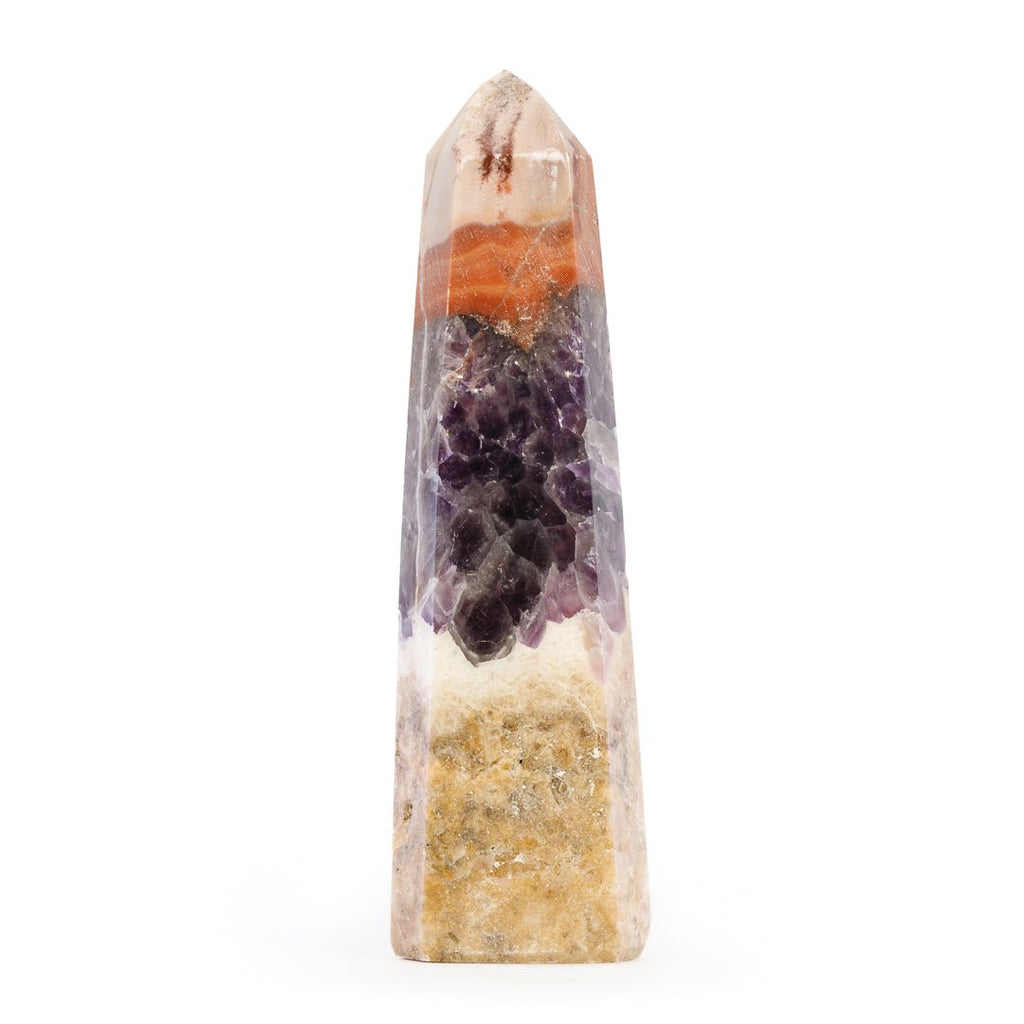 Amethyst, Quartz, and Jasper 11.5 Inch 4.67lb Polished Crystal Tower - KKH-339 - Crystalarium