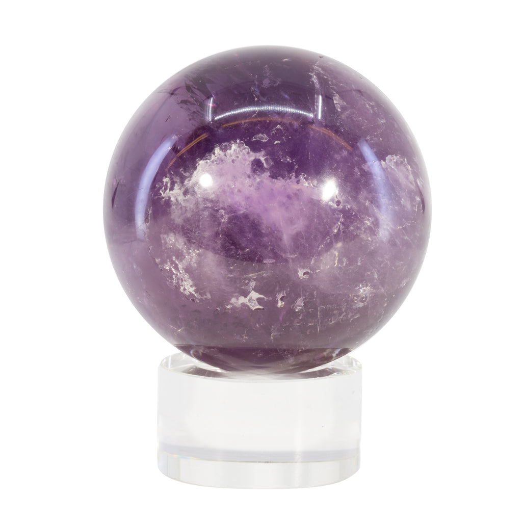 Amethyst .71lb 2.4 inch Polished Crystal Sphere - Brazil - JJL-057 - Crystalarium