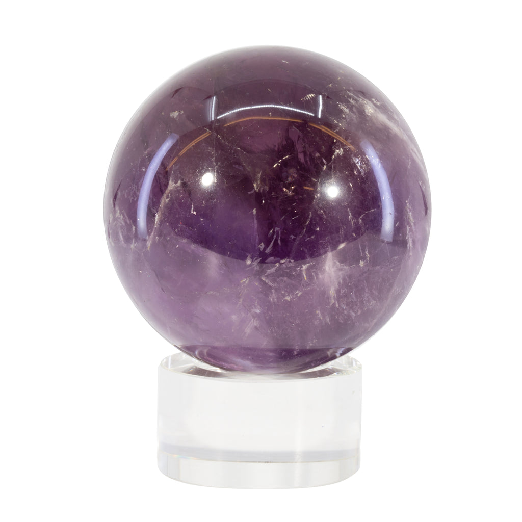 Amethyst .71lb 2.4 inch Polished Crystal Sphere - Brazil - JJL-057 - Crystalarium