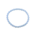 Angelite 6mm Beaded Bracelet - JJW-037 - Crystalarium