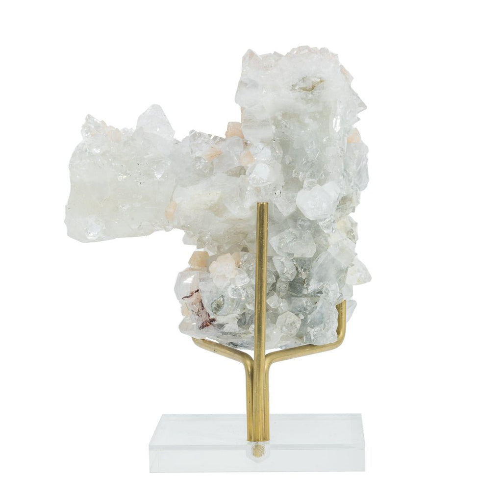 Apophyllite with Stilbite 7.8 Inch 2.91lb Natural Crystal Cluster - India - KKX-422 - Crystalarium