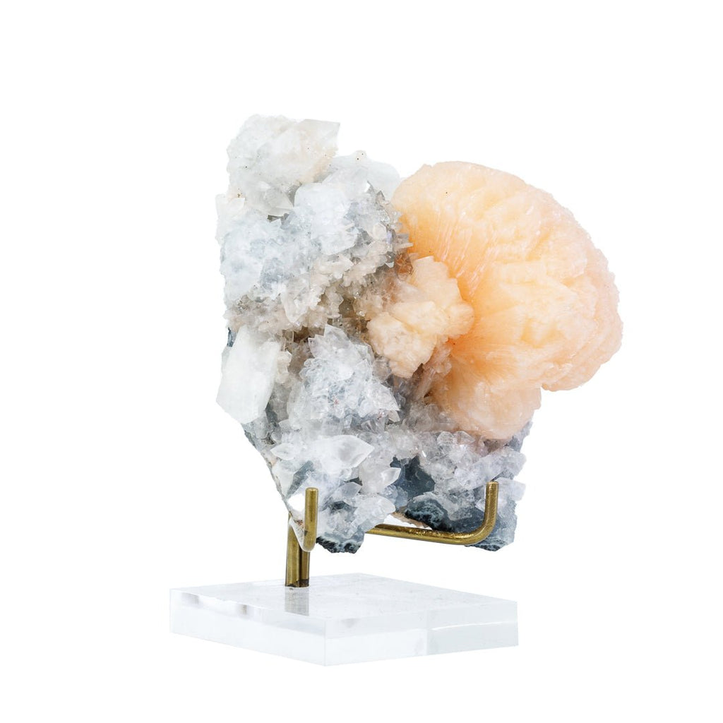 Apophyllite and Stilbite 1.25lb Natural Crystal Specimen - India - KKX-062 - Crystalarium
