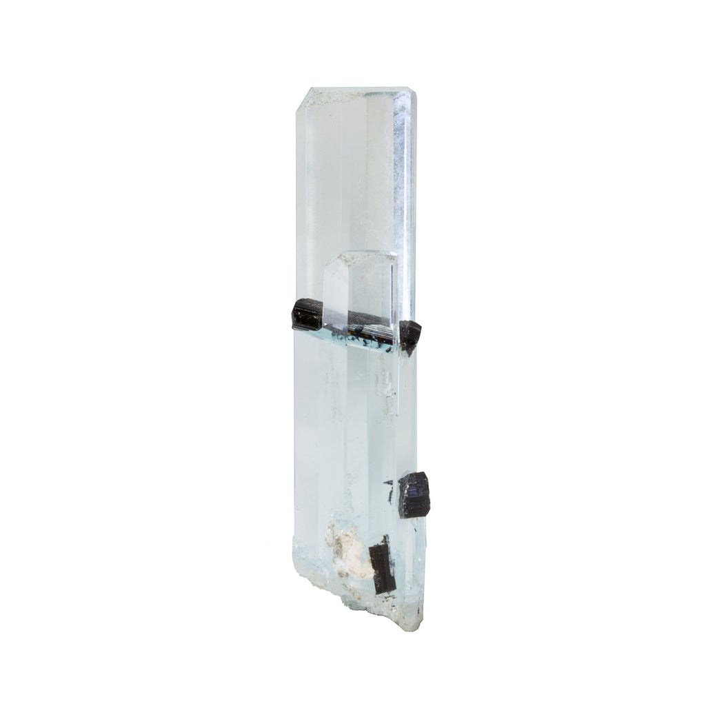 Aquamarine With Schorl 20.1 Grams Natural Gem Crystal - Pakistan - WX-017 - Crystalarium