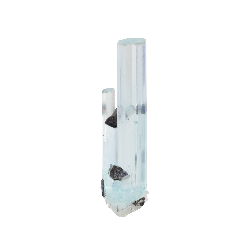 Aquamarine With Schorl 20.1 Grams Natural Gem Crystal - Pakistan - WX-017 - Crystalarium