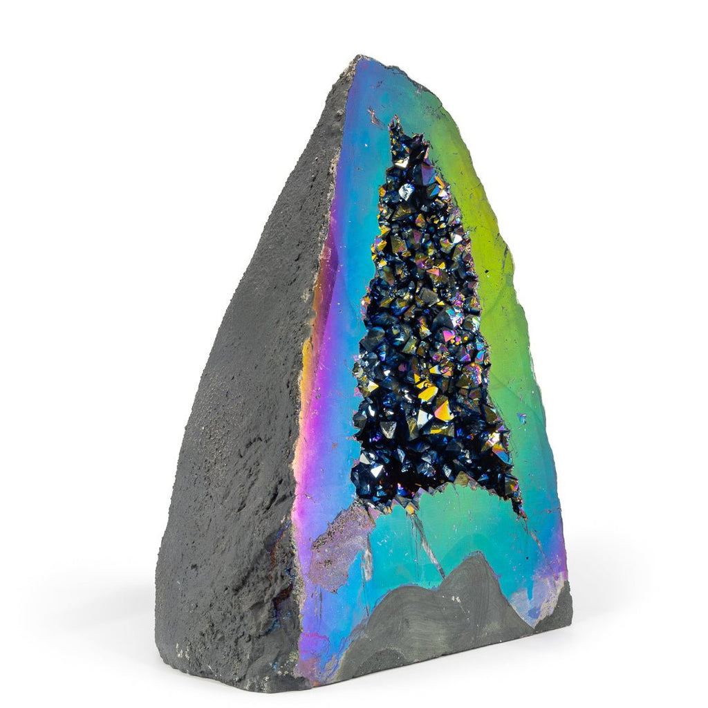 Aura Quartz 11.9 Inch 23.65lb Crystal Geode - Brazil - KKX-313 - Crystalarium