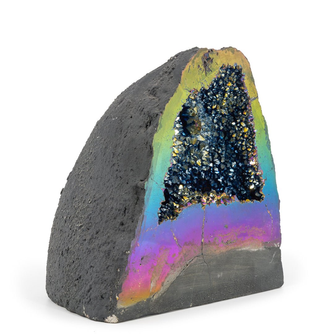 Aura Quartz 6.25 Inch 7.6lb Crystal Geode - Brazil - KKX-316 - Crystalarium