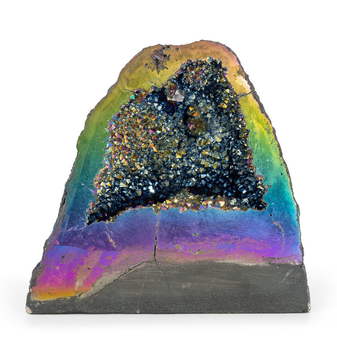 Aura Quartz 6.25 Inch 7.6lb Crystal Geode - Brazil - KKX-316 - Crystalarium