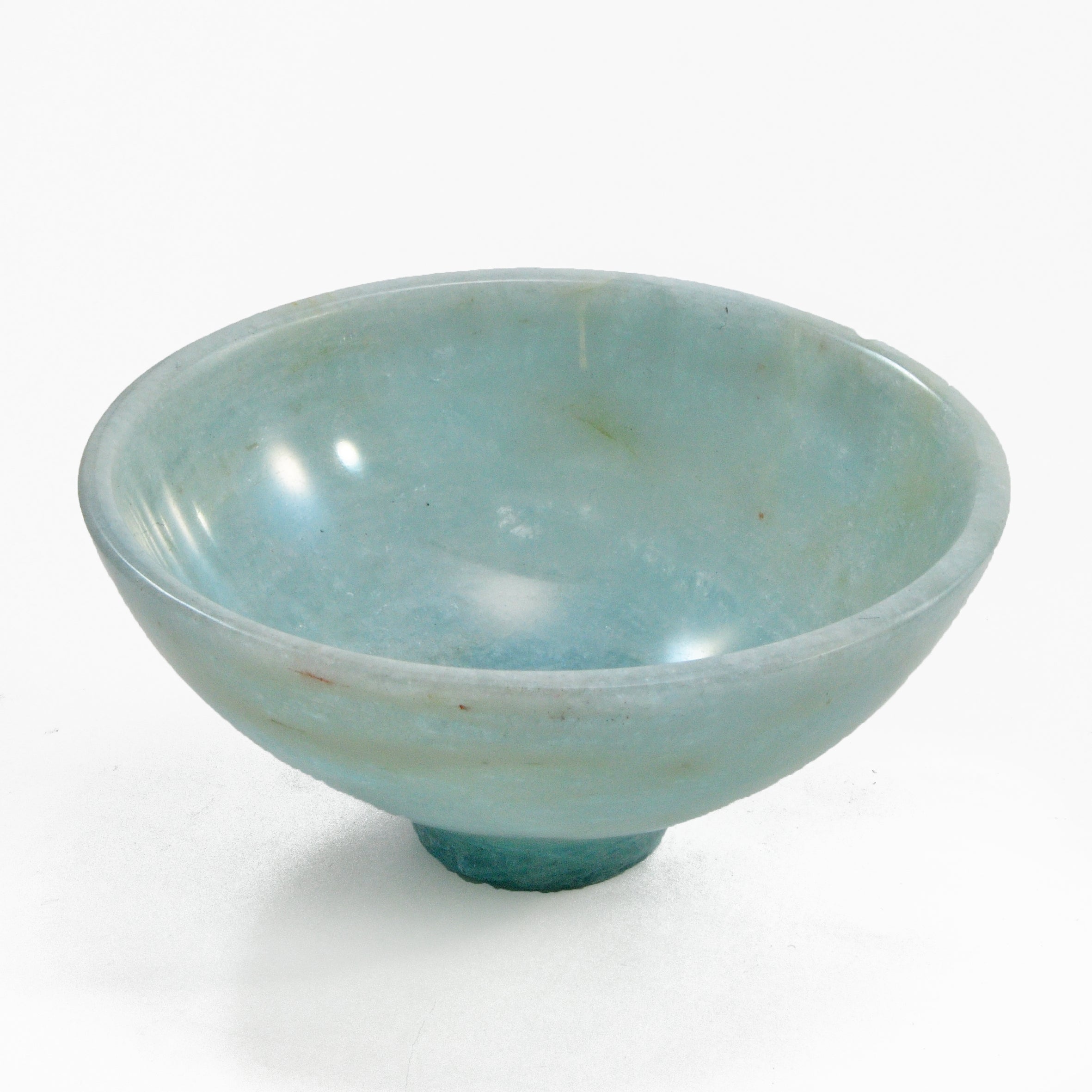 Aquamarine 72 gram 2.99 inch Polished Gemstone Bowl - India - DDR-016 - Crystalarium