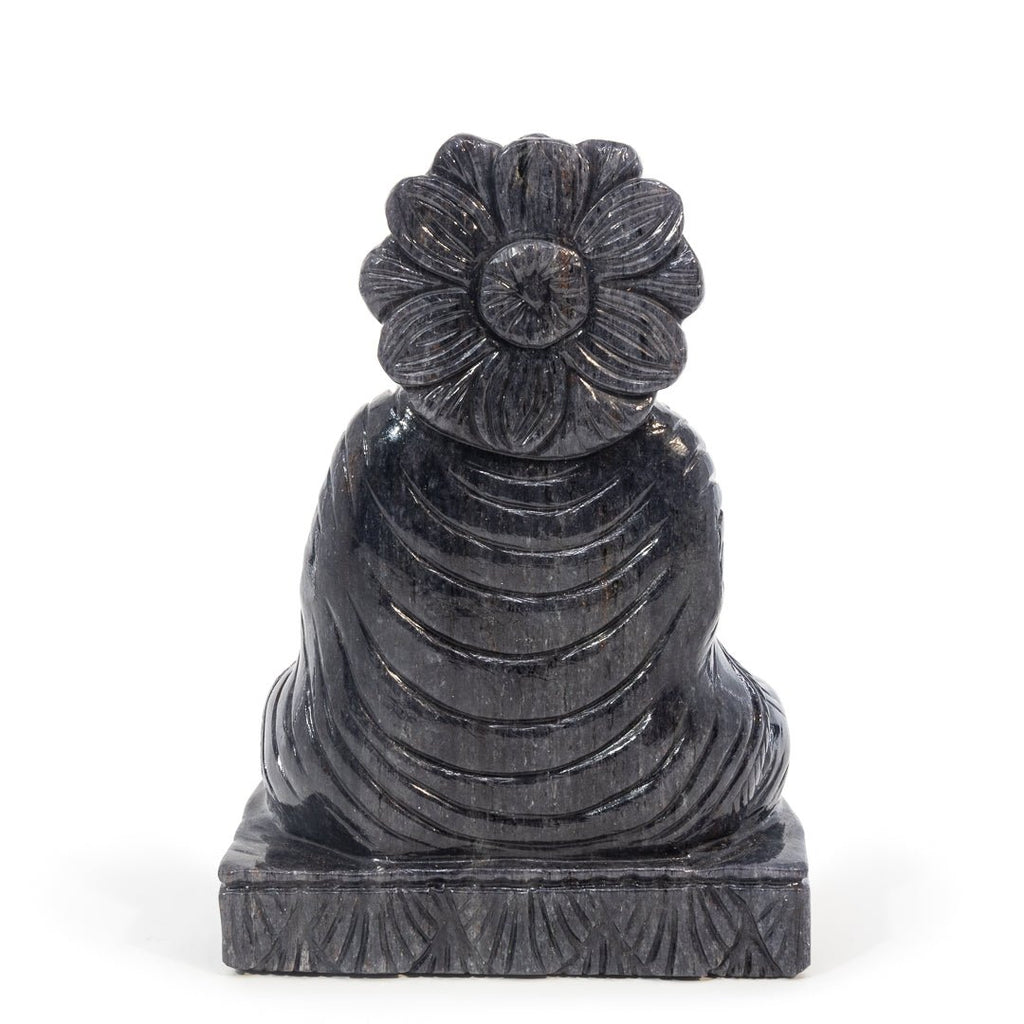 Black Aventurine 6.1 Inch 2.92lb Hand Carved Natural Crystal Buddha - KKF-001 - Crystalarium