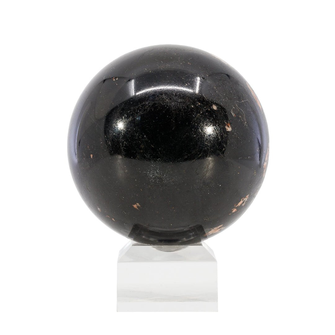 Black Tourmaline 2.97 inch 1.55lb Polished Crystal Sphere - India - CCL-218 - Crystalarium