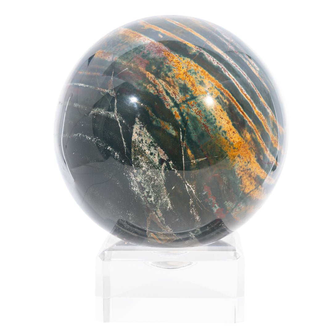 Bloodstone 6.65 Inch 13.95lb Polished Crystal Sphere - India - LLL-001 - Crystalarium