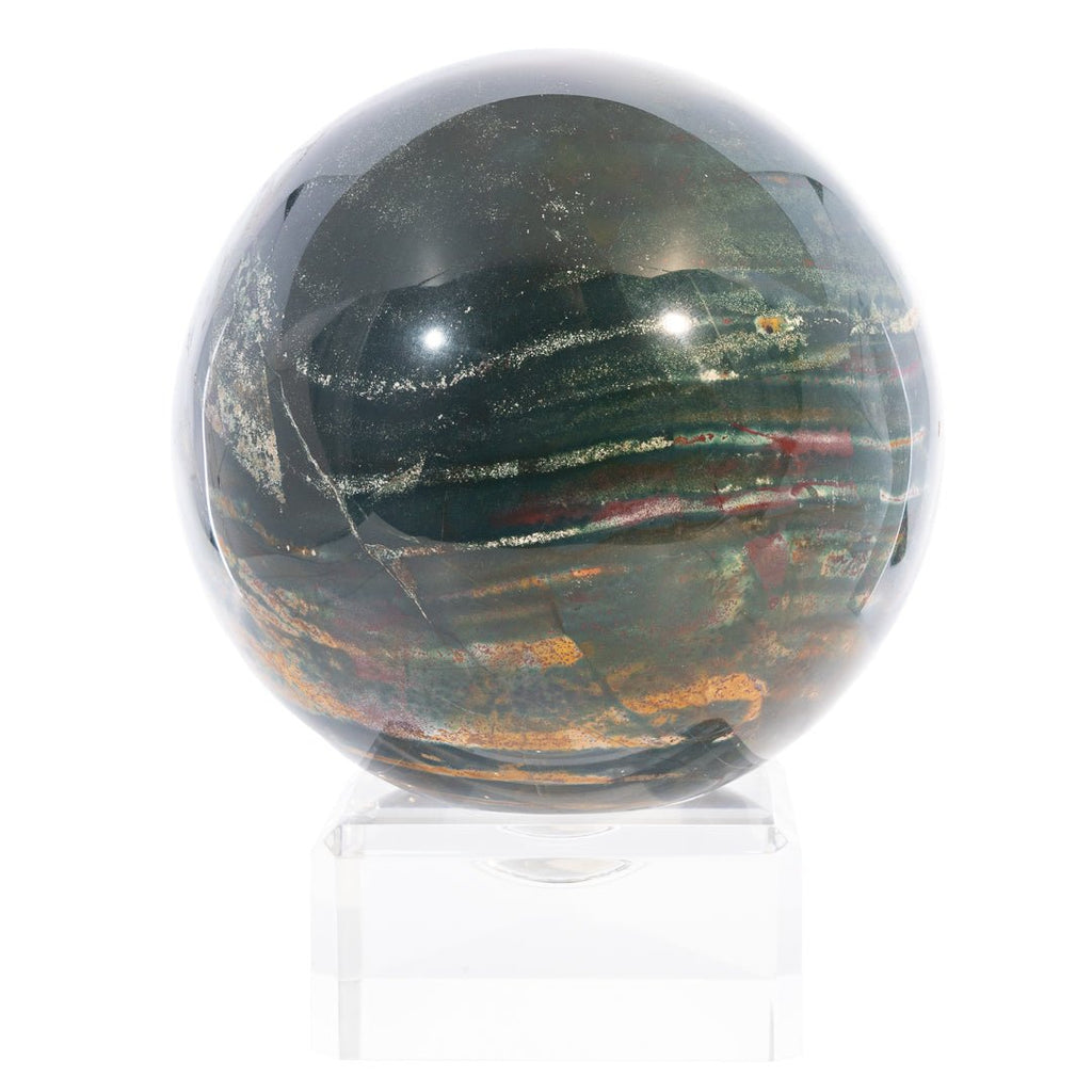 Bloodstone 6.65 Inch 13.95lb Polished Crystal Sphere - India - LLL-001 - Crystalarium