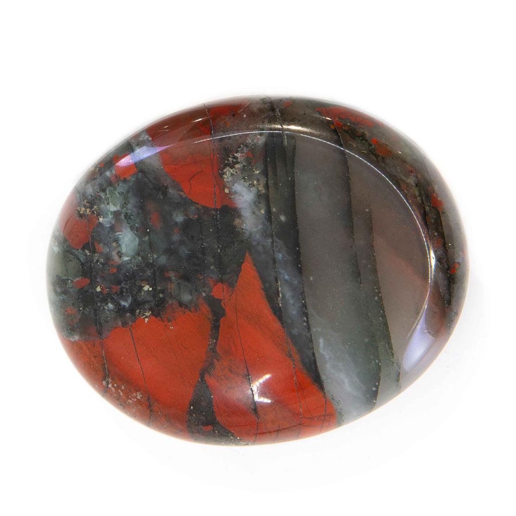 Bloodstone Polished Worry Stone - Africa - JJH-235 - Crystalarium