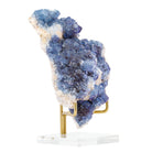 Blue Fluorite on Quartz 7.6 Inch 3.36lb Natural Crystal Specimen - Blanchard Mine, New Mexico - KKX-278 - Crystalarium
