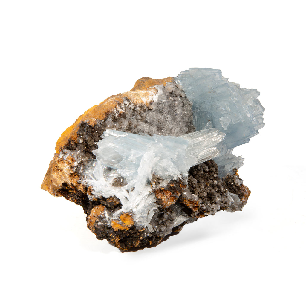 Blue Barite 4 inch 1.65lb Natural Crystal Matrix - Morocco - BBX-446 - Crystalarium