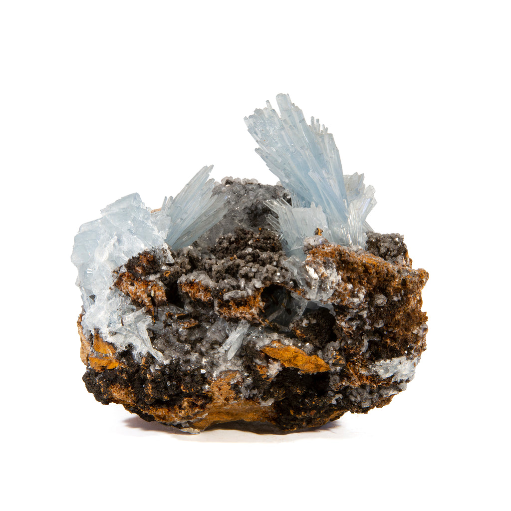 Blue Barite 4 inch 1.65lb Natural Crystal Matrix - Morocco - BBX-446 - Crystalarium