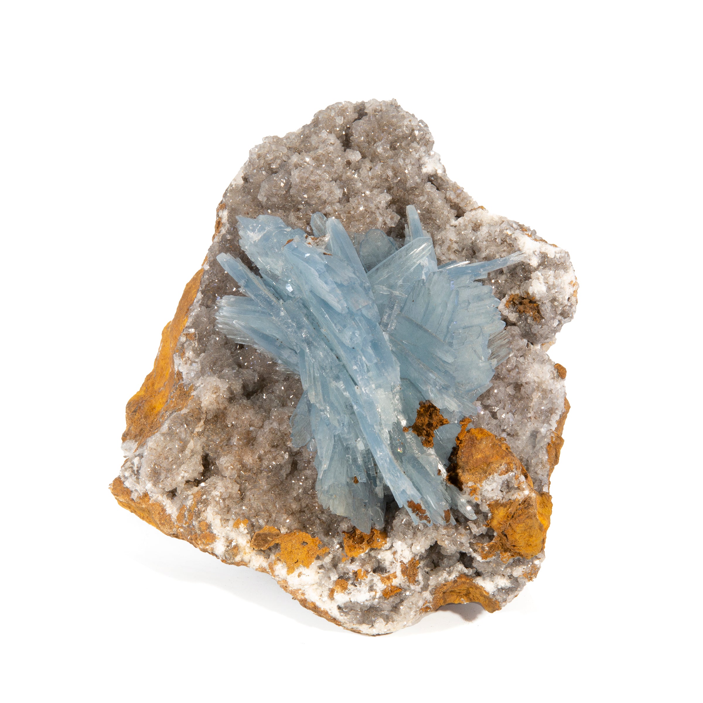 Blue Barite 5.25 inch 3.12lb Natural Crystal Matrix - Morocco - BBX-449 - Crystalarium