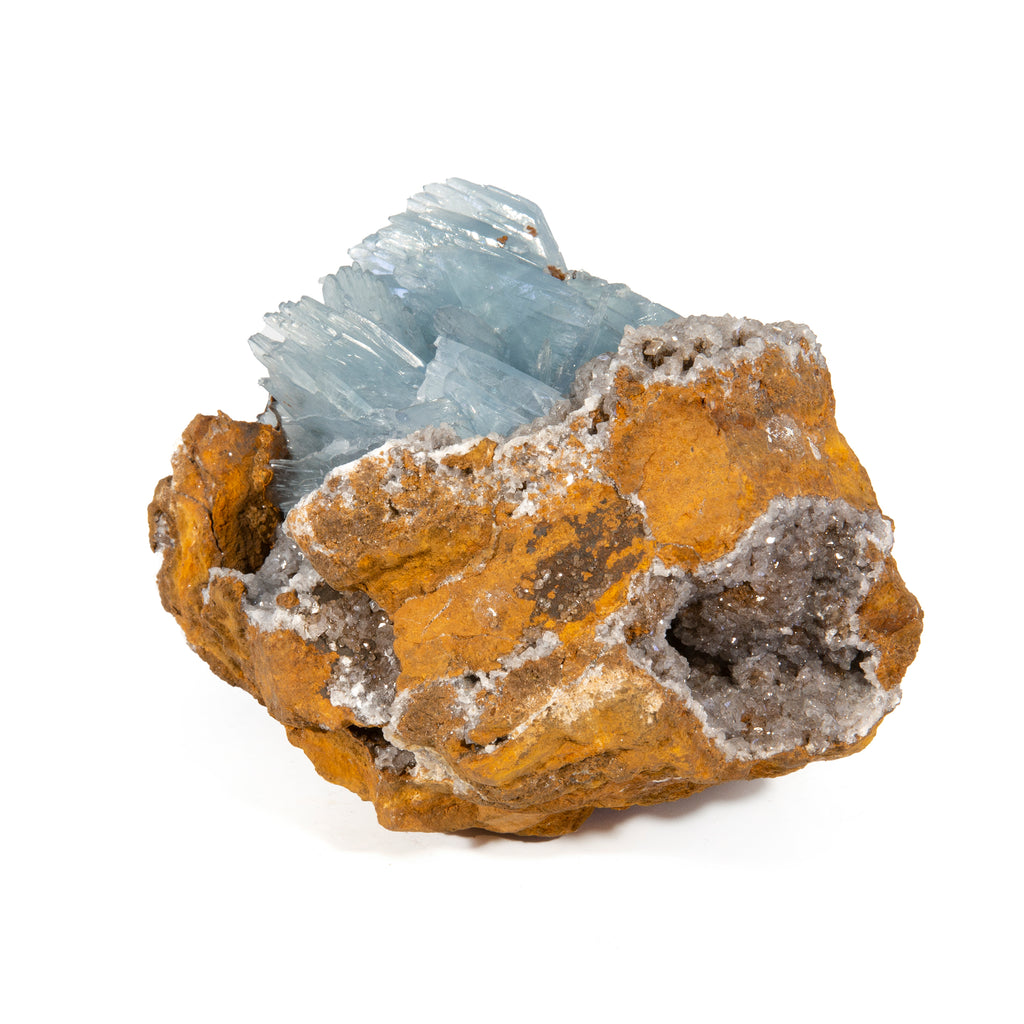 Blue Barite 5.25 inch 3.12lb Natural Crystal Matrix - Morocco - BBX-449 - Crystalarium