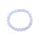 Blue Lace Agate 8mm Beaded Bracelet - JJW-118 - Crystalarium