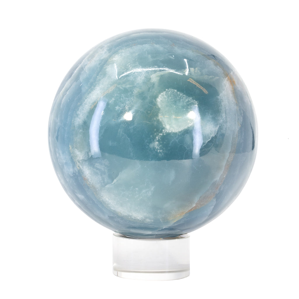 Blue Onyx 3.2lb 3.9 inch Polished Crystal Sphere - Argentina - JJL-048 - Crystalarium