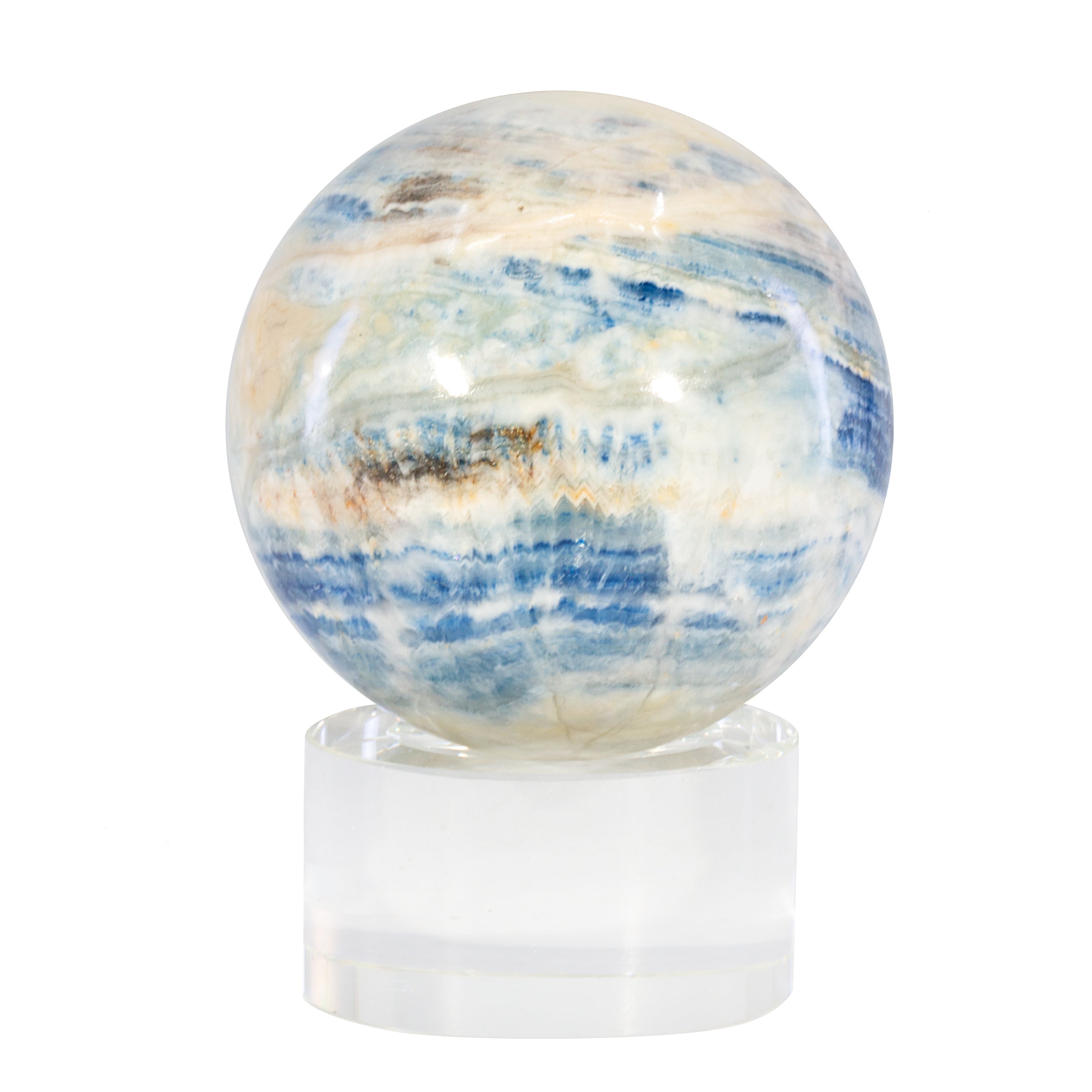 Blue Scheelite .43lb 2 inch Polished Crystal Sphere - India - GGL-156 - Crystalarium