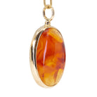 Carnelian Agate 28.31 Carat 14k Handcrafted Oval Pendant - CCO-284 - Crystalarium