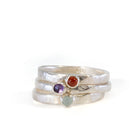 Carnelian Stackable Sterling Silver Handcrafted Ring - Ceci Greco Designs - JJW-124D - Crystalarium