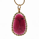 Rubelite Faceted 12.78ct 14k Gold Handcrafted Pendant - FFO-048 - Crystalarium