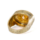 Citrine 14.37ct Carved Mercury Handcrafted 14k Gemstone Ring - CCO-264 - Crystalarium