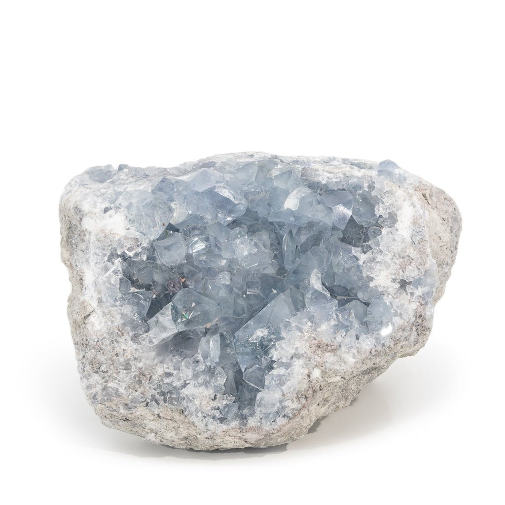 Celestite 9 Inch 22.49lb Natural Geode Crystal - Madagascar - KKX-149 - Crystalarium