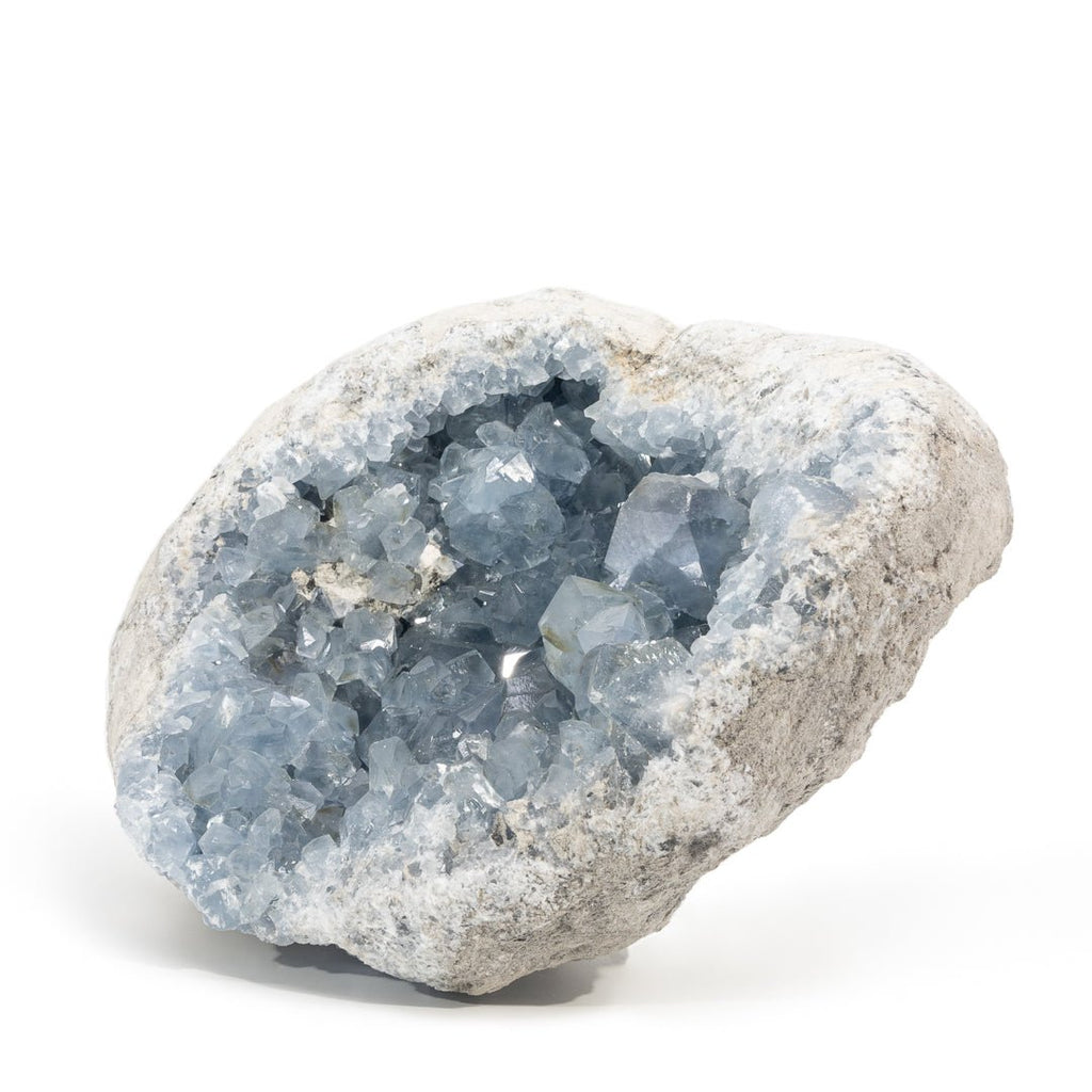Celestite 10.6 Inch 21.16lb Natural Geode Crystal - Madagascar - KKX-150 - Crystalarium