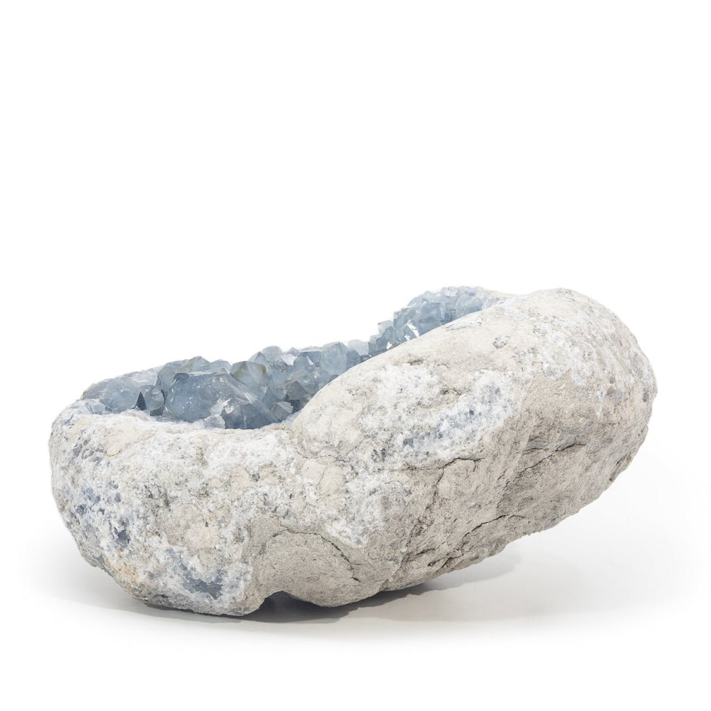 Celestite 10.6 Inch 21.16lb Natural Geode Crystal - Madagascar - KKX-150 - Crystalarium