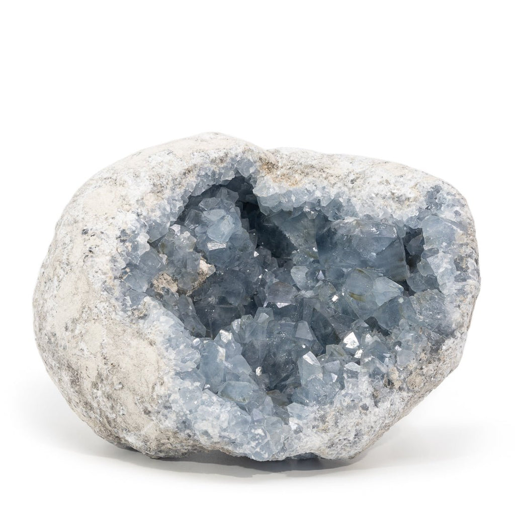 Celestite 10.6 Inch 21.16lb Natural Geode Crystal - Madagascar - KKX-150 - Crystalarium