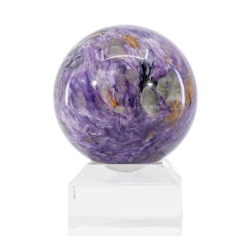 Charoite 1.9 Inch 176 Gram Polished Crystal Sphere - Russia - KKL-051B - Crystalarium