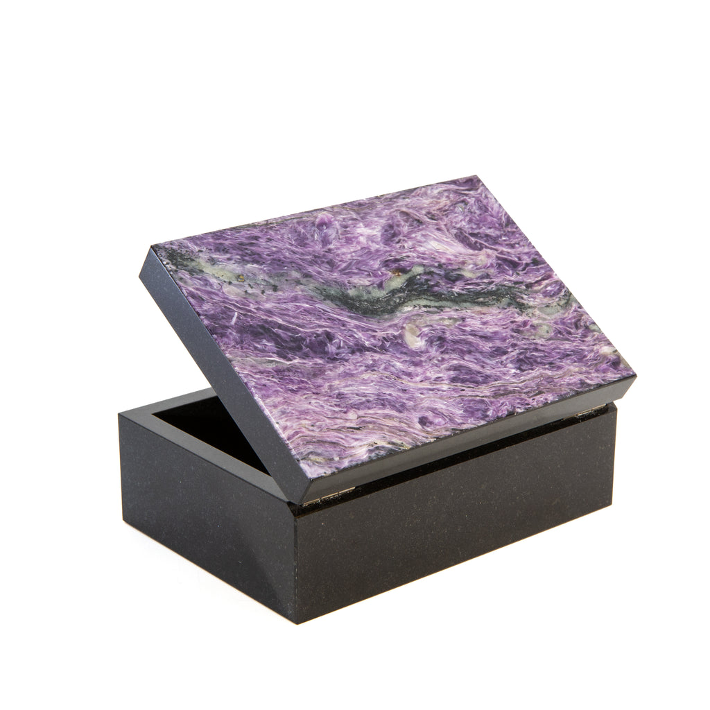 Charoite 3.9 inch Gemstone Box - JJR-037 - Crystalarium