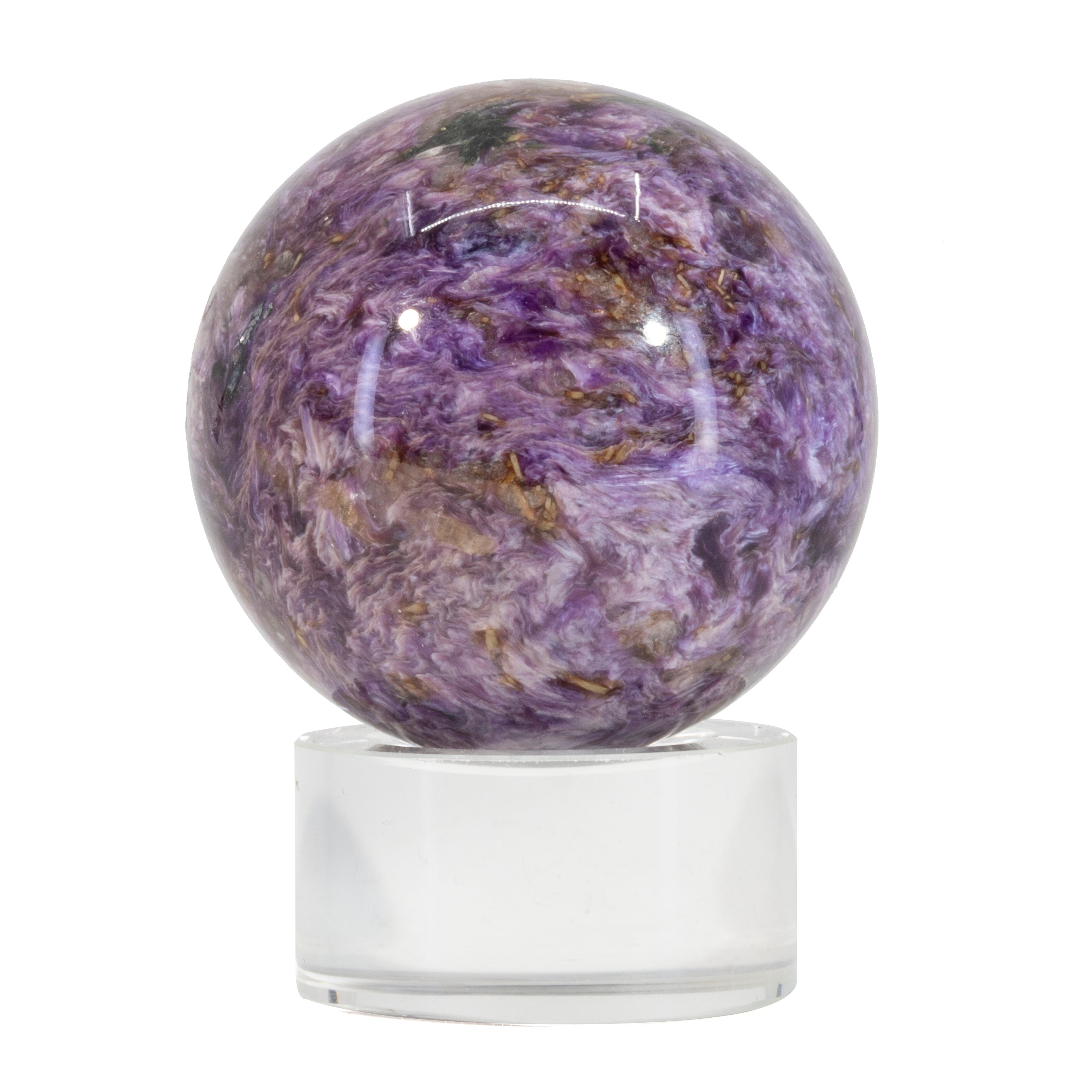 Charoite 190 gram 2 inch Polished Crystal Sphere - Russia - HHL-046A - Crystalarium