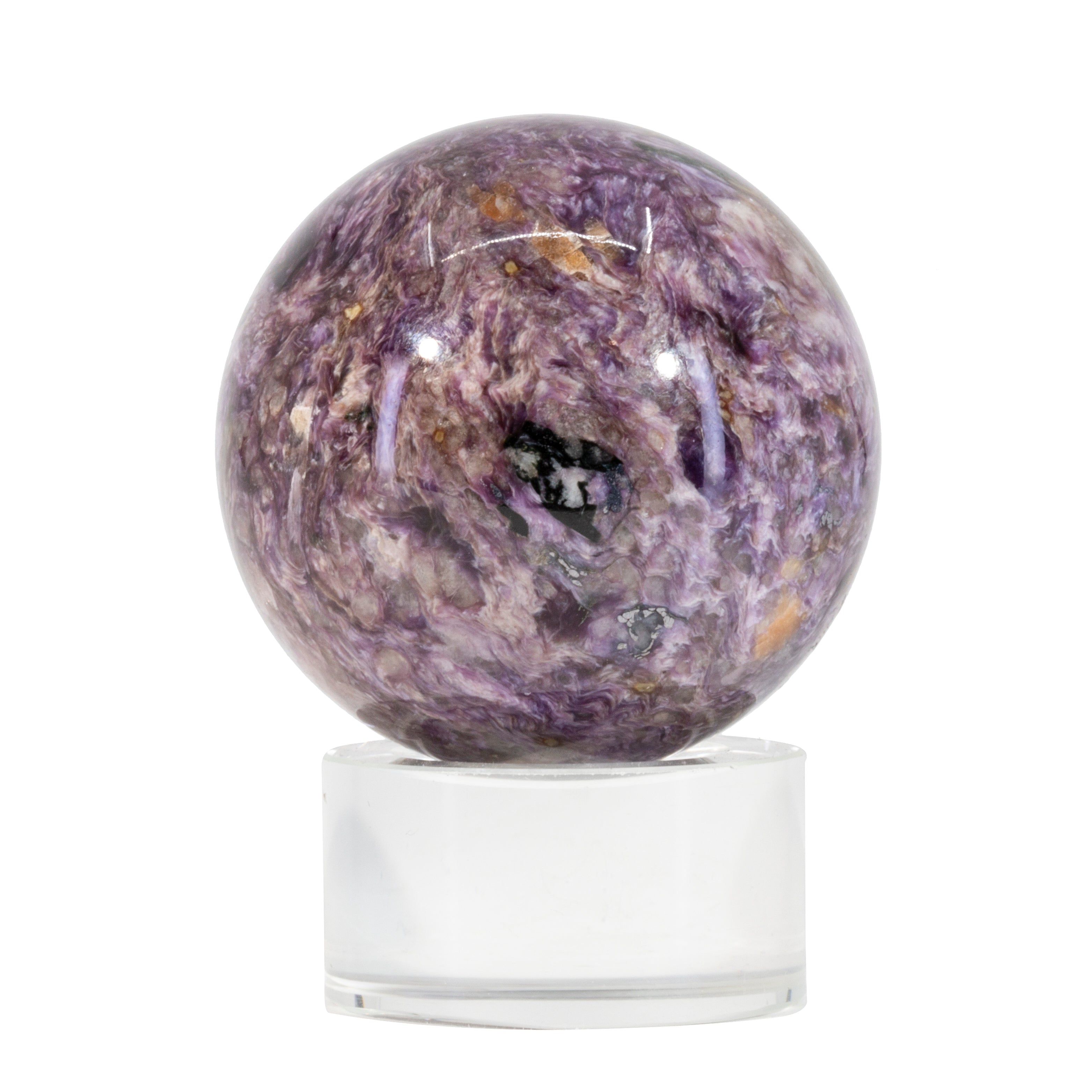Charoite 190 gram 2 inch Polished Crystal Sphere - Russia - HHL-046A - Crystalarium