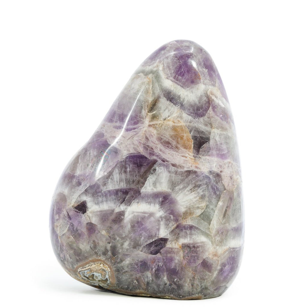 Chevron Amethyst 5.25 Inch 3.1lb Polished Free Form Crystal - Madagascar - JJH-074 - Crystalarium