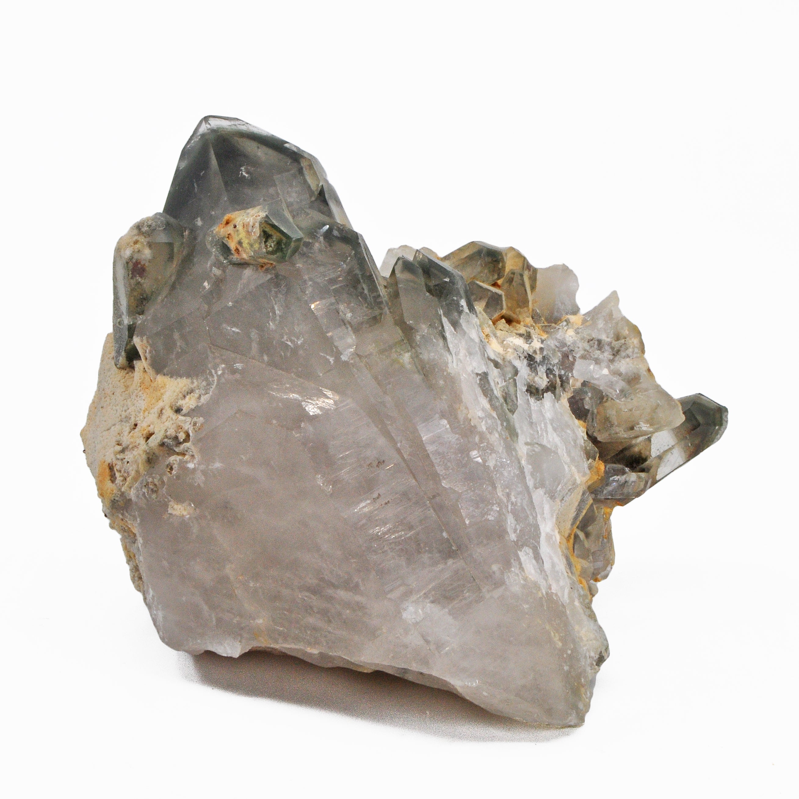 Quartz With Chlorite And Iron Phantom Crystal Cluster - Brazil - SX-139 - Crystalarium