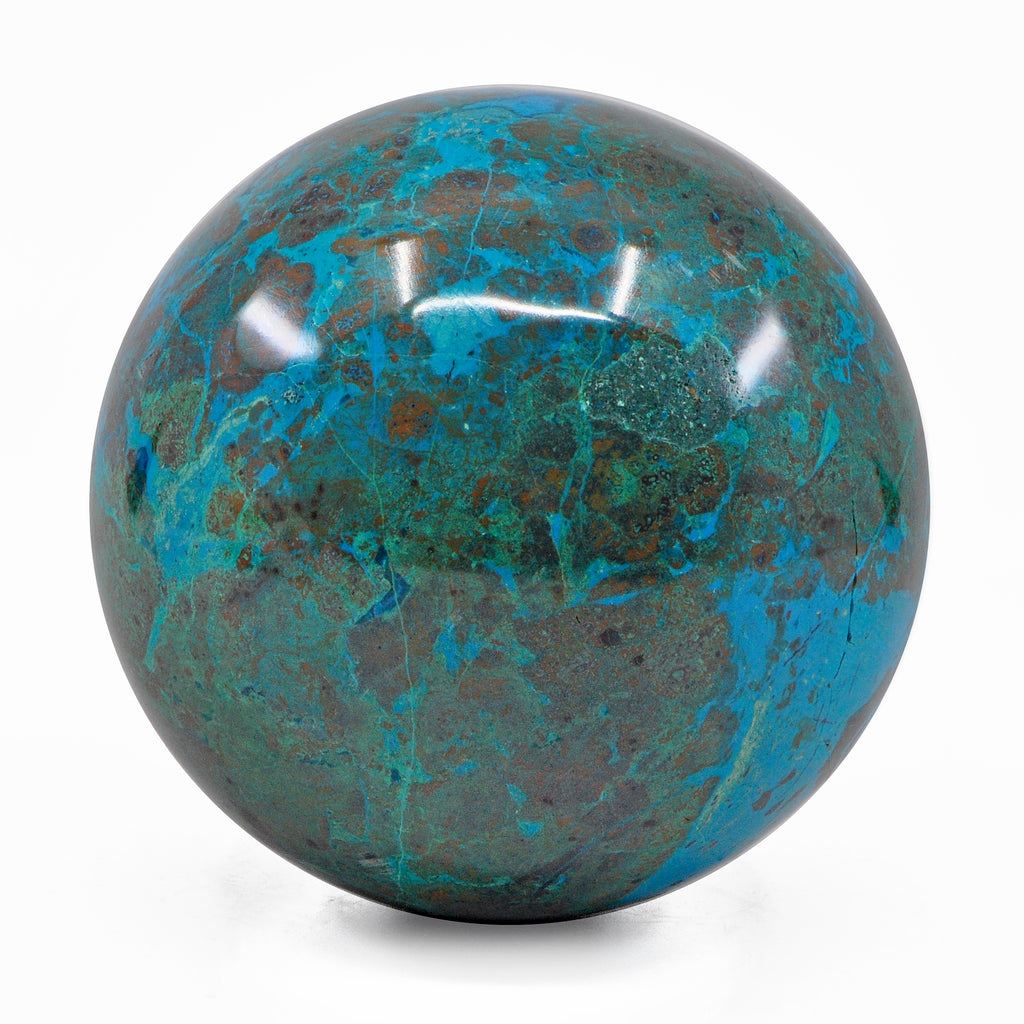 Chrysocholla with Malachite 3.69 inch 2.84 lbs Polished Crystal Sphere - FFL-071 - Crystalarium