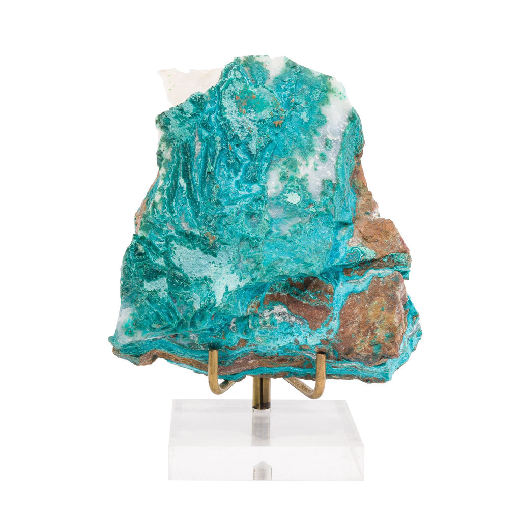 Chrysocolla & Druzy Quartz 4.3 inch 1.15lb Natural Crystal | Arizona - JJX-010 - Crystalarium