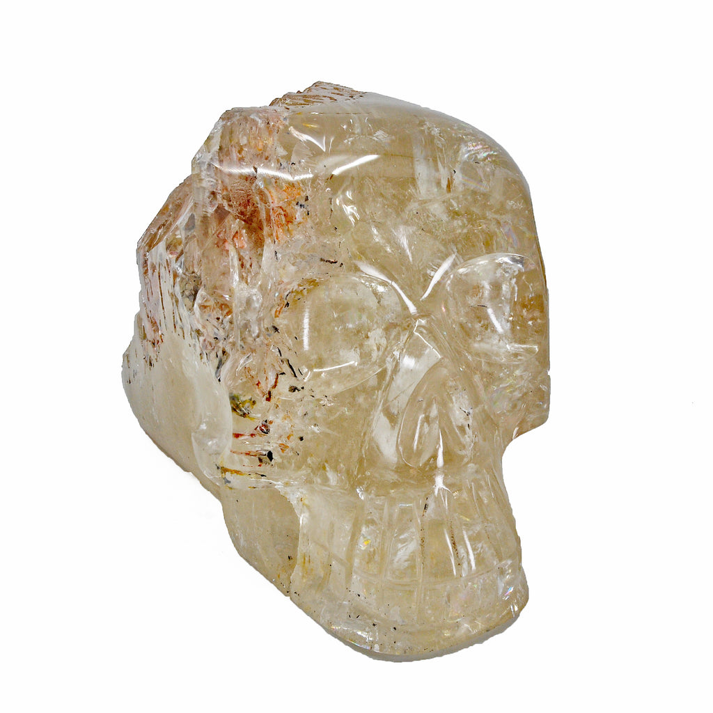 Elestial Smoky Citrine 4.99 inch 6.41 lbs Partially Carved Crystal Skull - Brazil - GGR-024 - Crystalarium