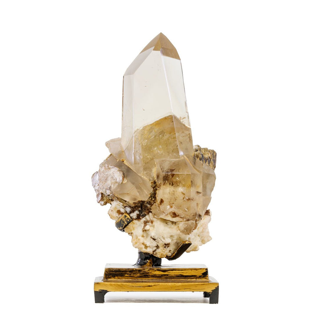 Citrine with Muscovite 9.2 Inch 3.95 lb Polished Crystal on Stand - Brazil - KKH-285 - Crystalarium